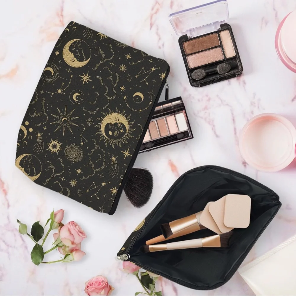 Spell Golden Sun & Moon Star Witchy Makeup Bag